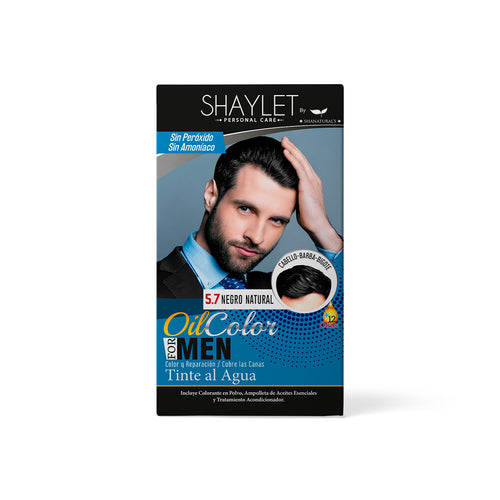 Tinte Color Negro Natural Caballero - Shaylet