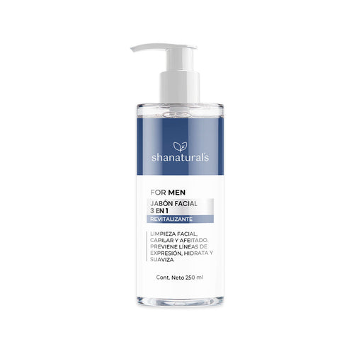 Jabón Facial 3 en 1 For Men Revitalizante - Shanatural's