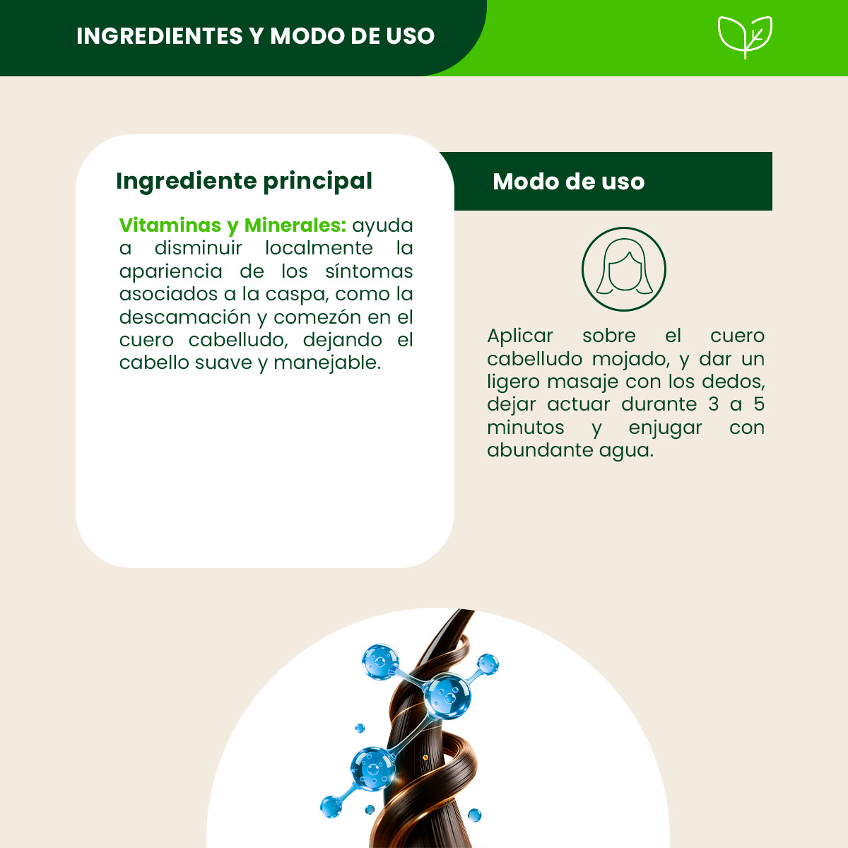 Shampoo Anticaspa 2 en 1 - Shanatural's