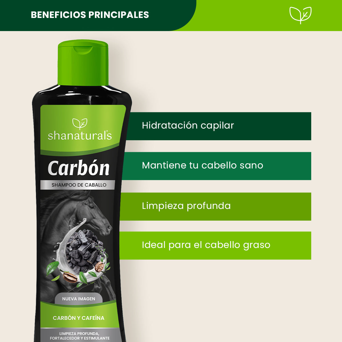 Shampoo Caballo Carbon - Shanatural's