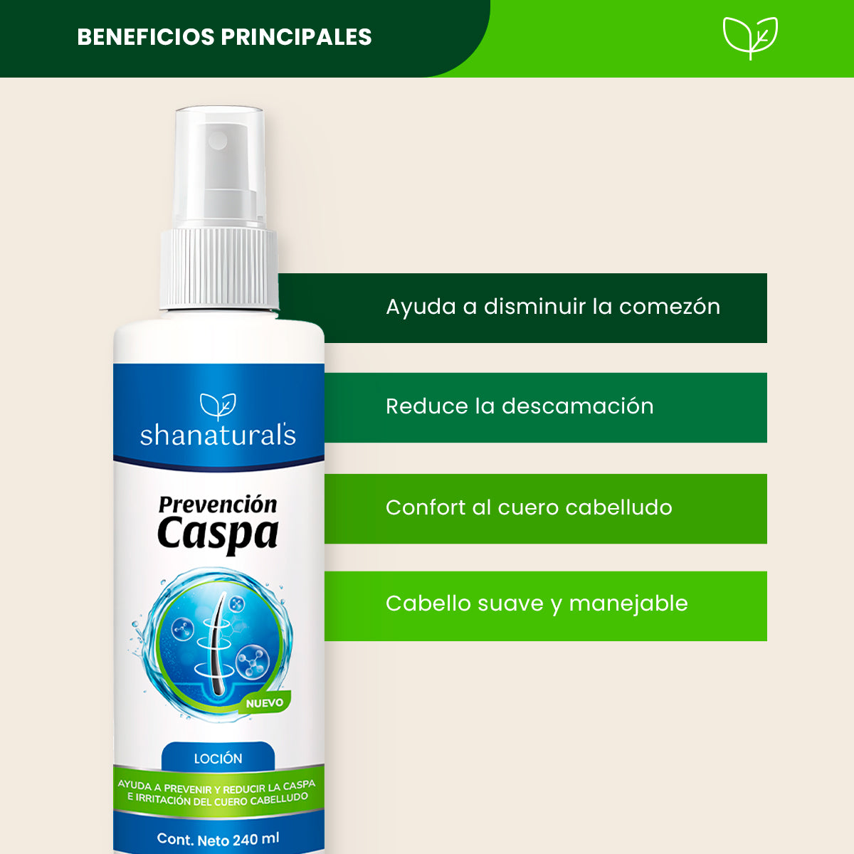 Loción Prevención Caspa - Shanatural's