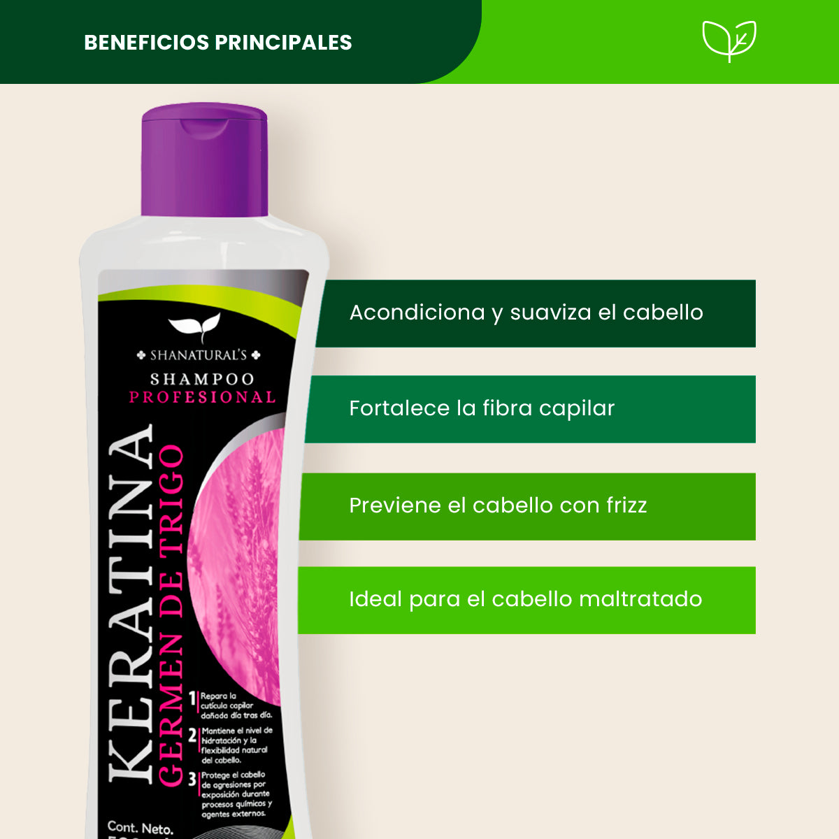Shampoo Profesional Keratina - Shanatural's