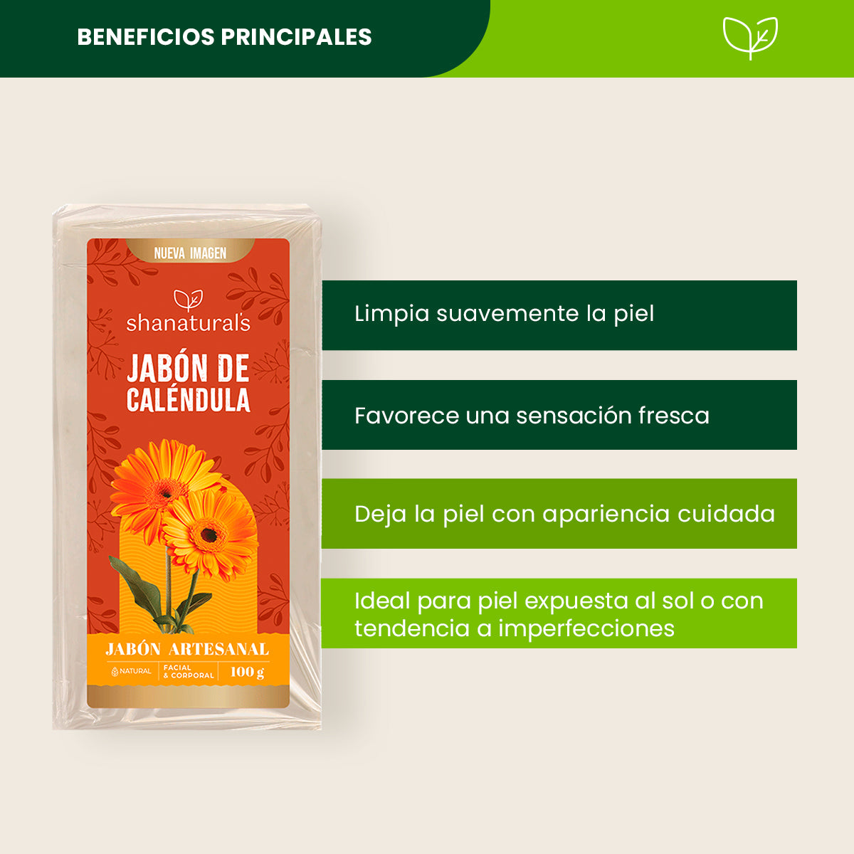 Jabón Caléndula - Shanatural's