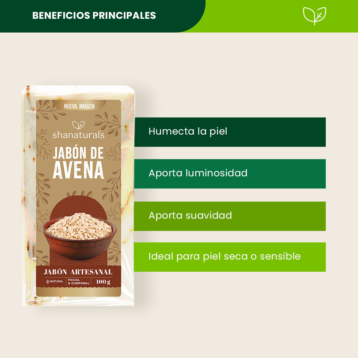 Jabón Avena - Shanatural's