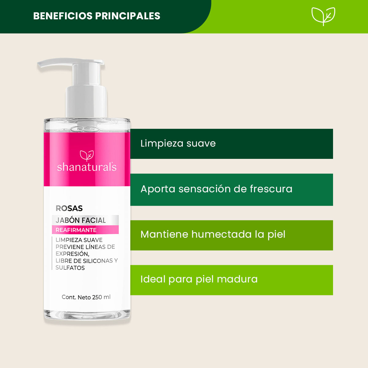 Jabón Facial Reafirmante - Shanatural's