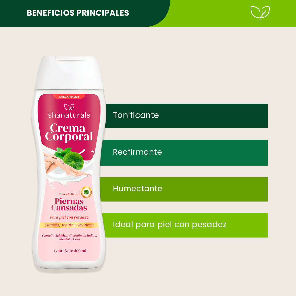 Crema Corporal Piernas Cansadas - Shanatural's