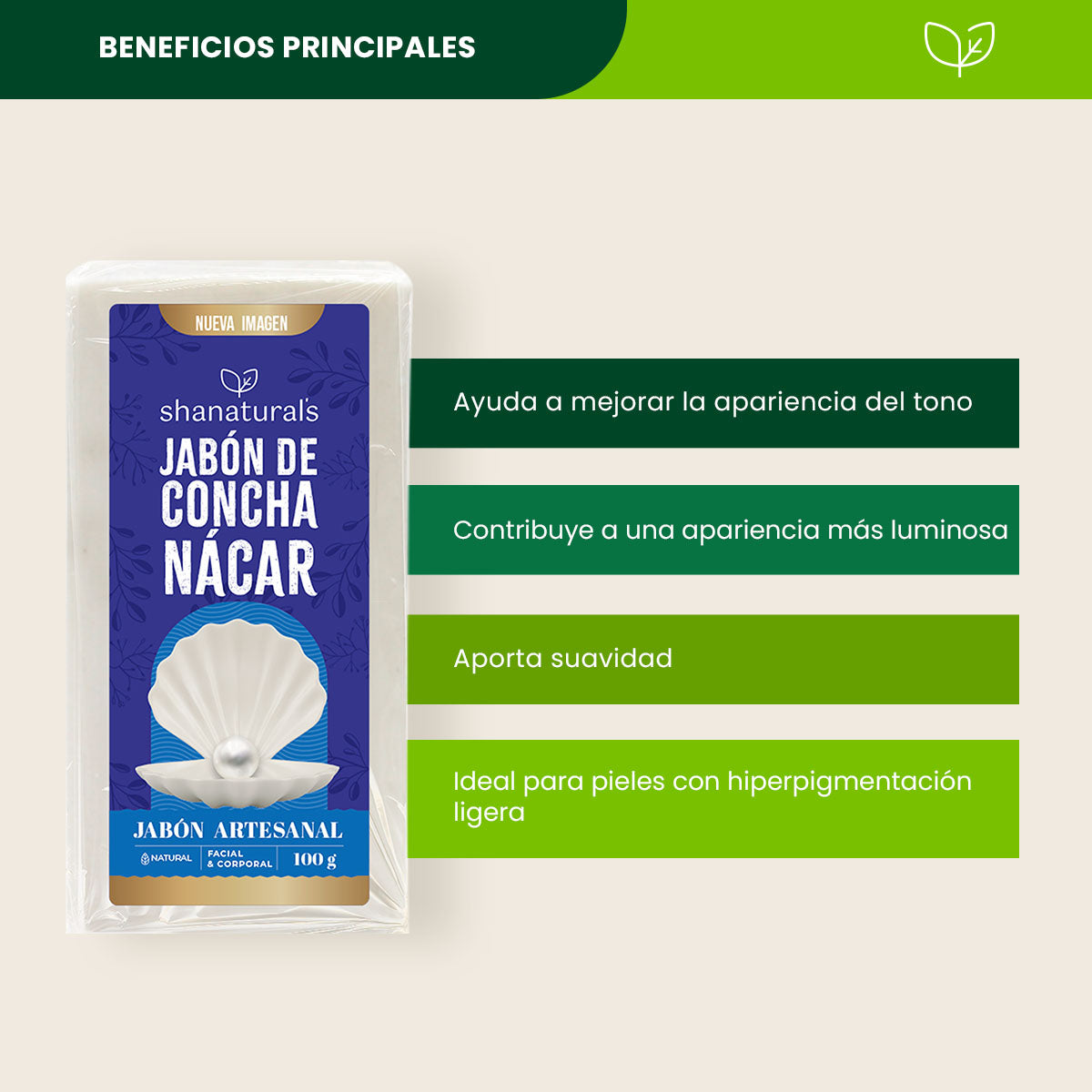 Jabón Concha Nácar - Shanatural's