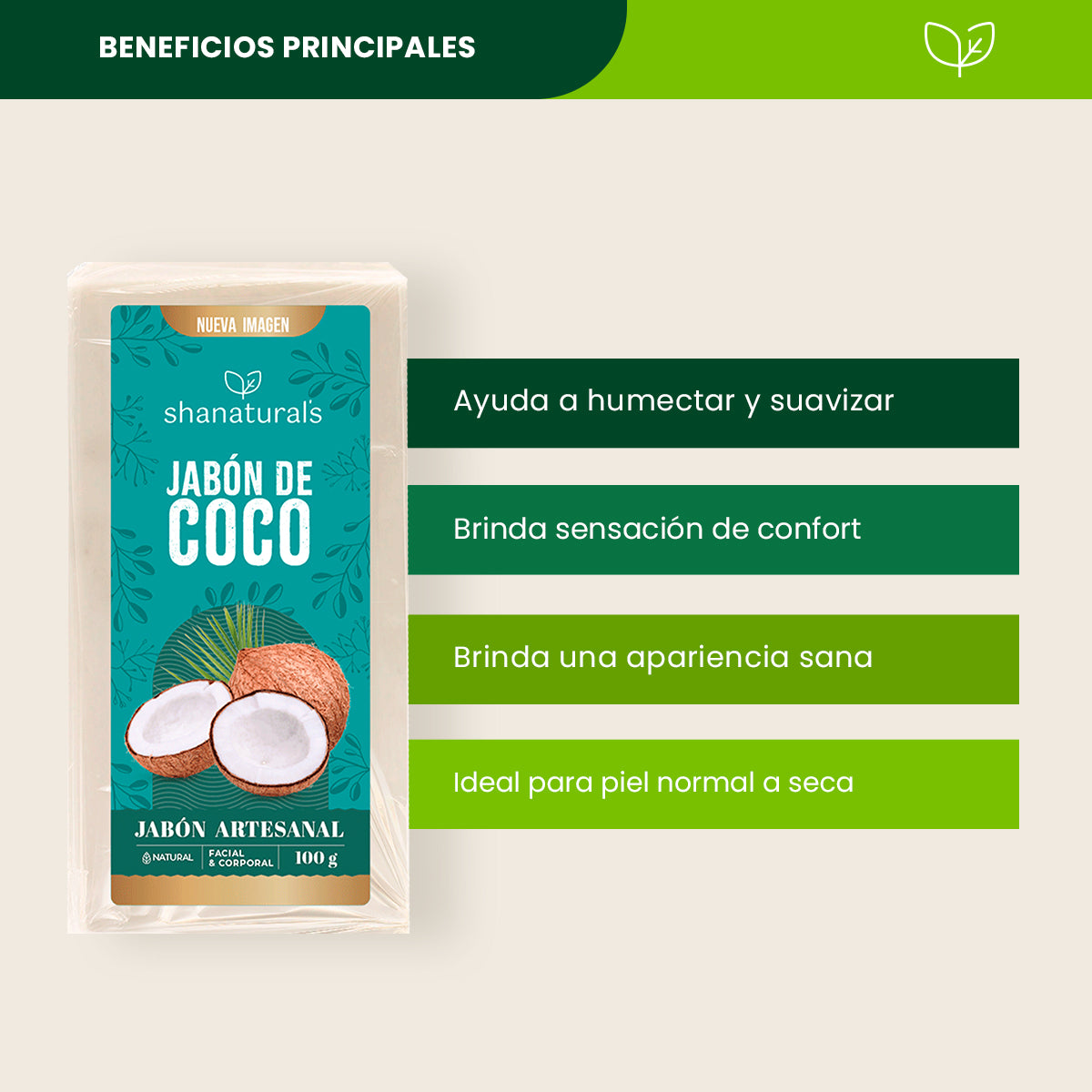 Jabón Coco - Shanatural's