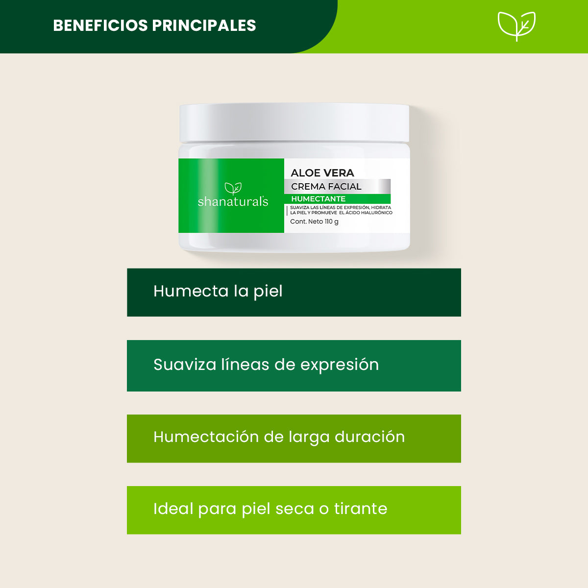 Crema Facial Humectante - Shanatural's