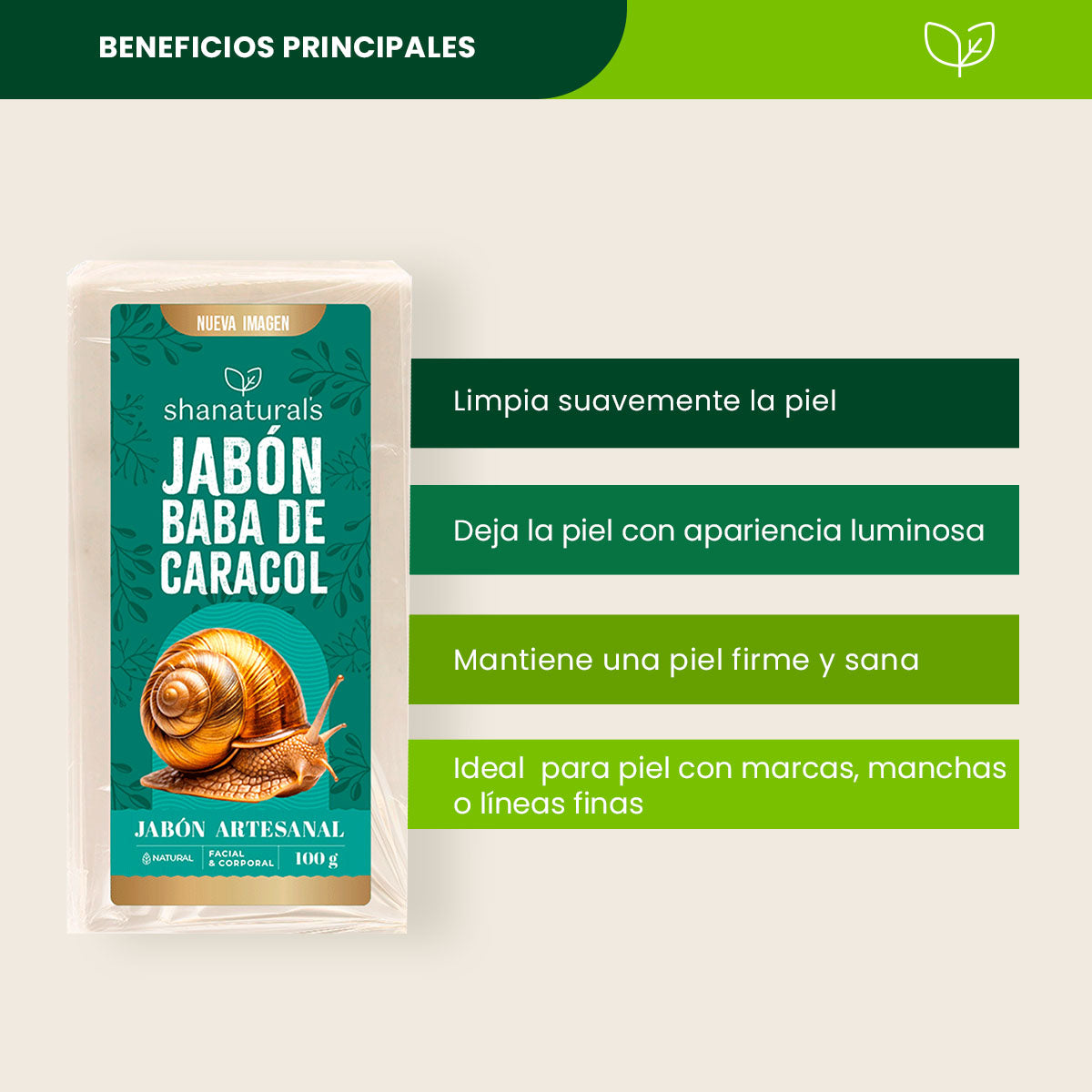 Jabón Baba de Caracol - Shanatural's