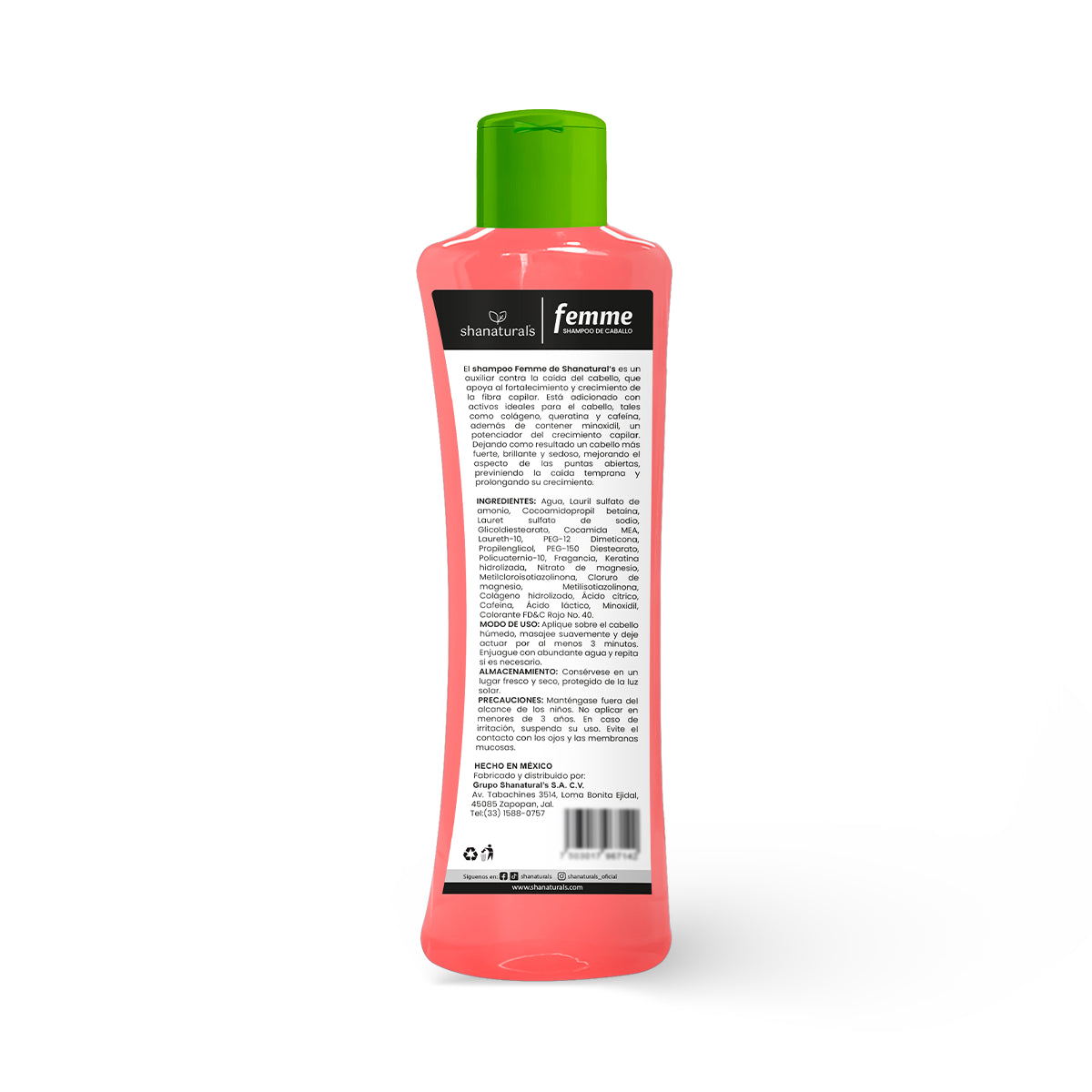 Shampoo Caballo Rosa Femme - Shanatural's