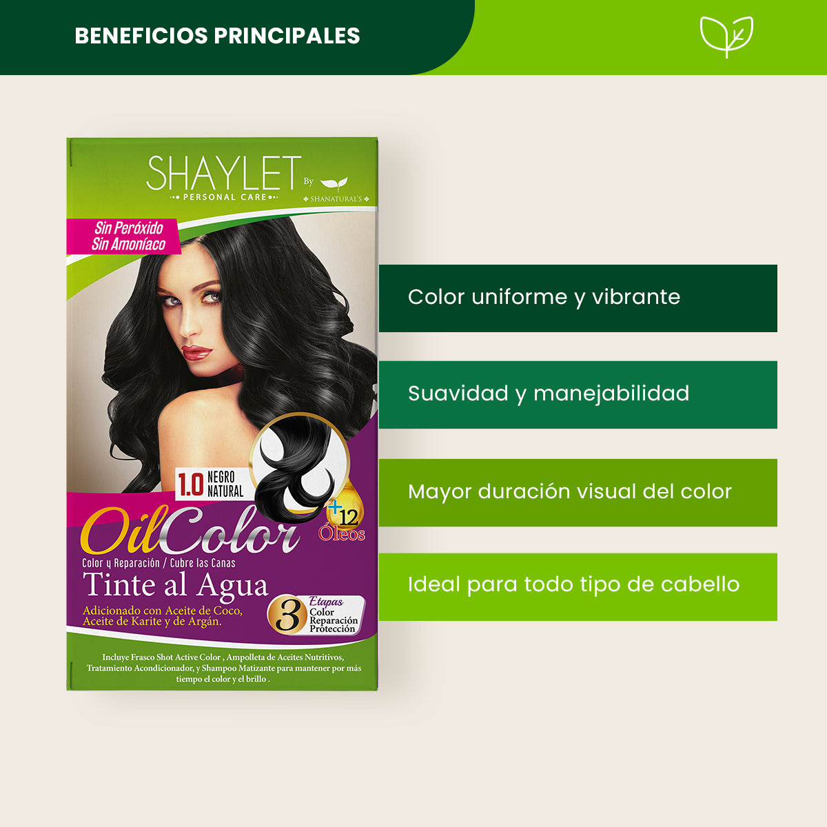 Tinte Color 1.0 Negro Natural - Shaylet