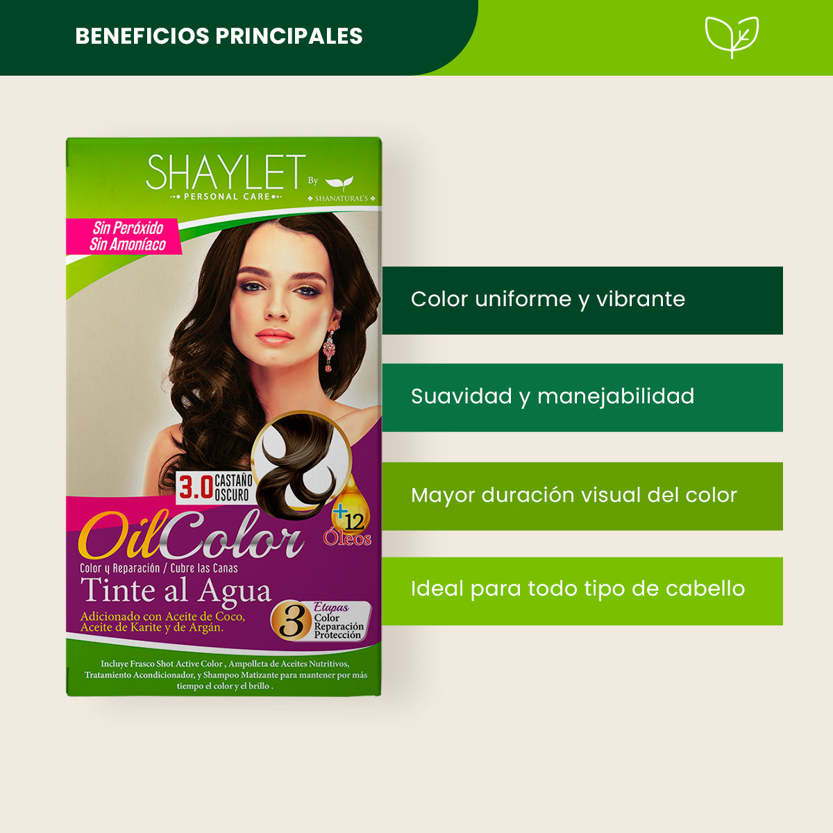 Tinte Color 3.0 Castaño Oscuro - Shaylet