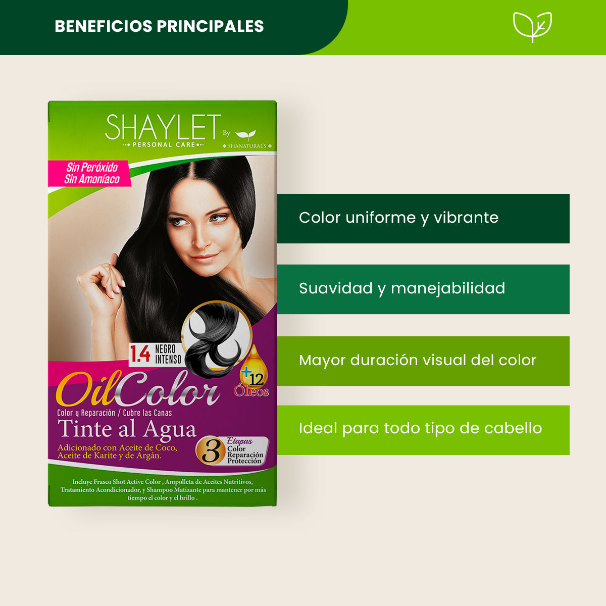 Tinte Color 1.4 Negro Intenso - Shaylet