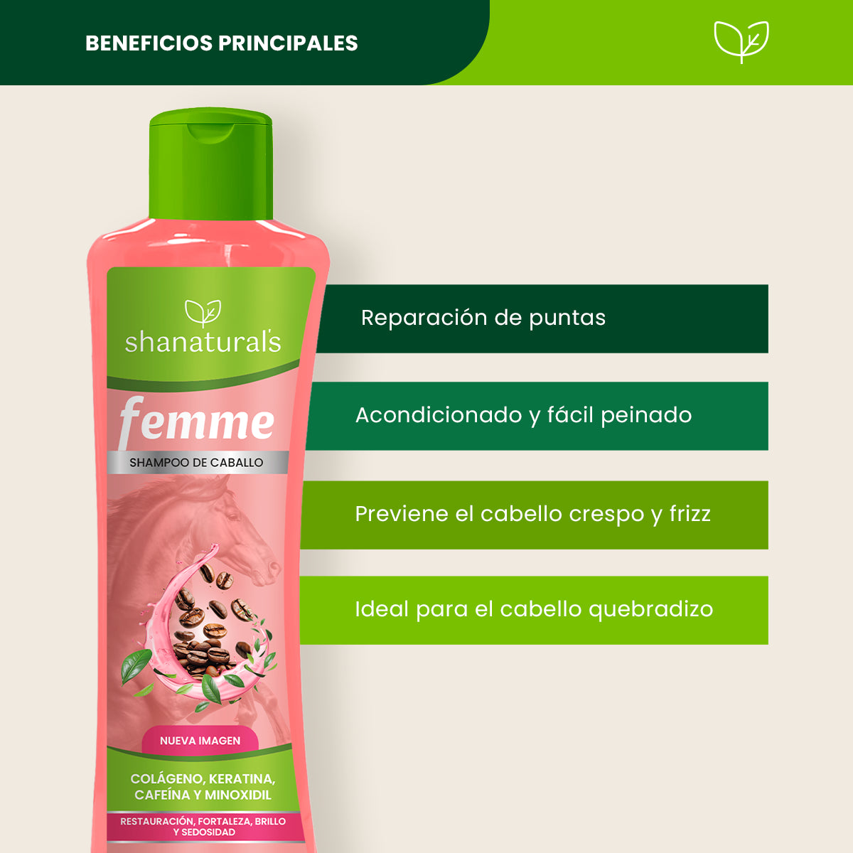 Shampoo Caballo Rosa Femme - Shanatural's