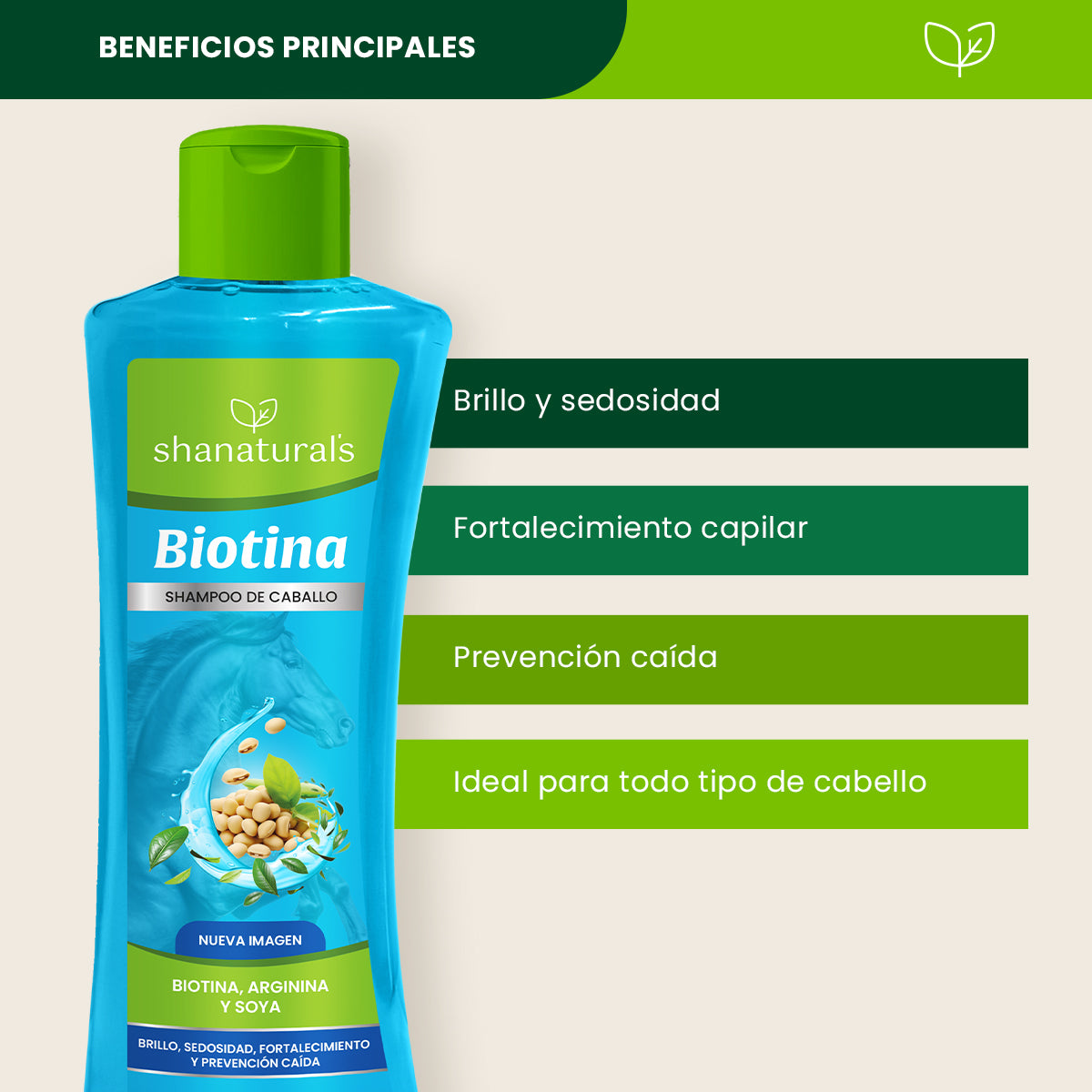 Shampoo Caballo Biotina - Shanatural's