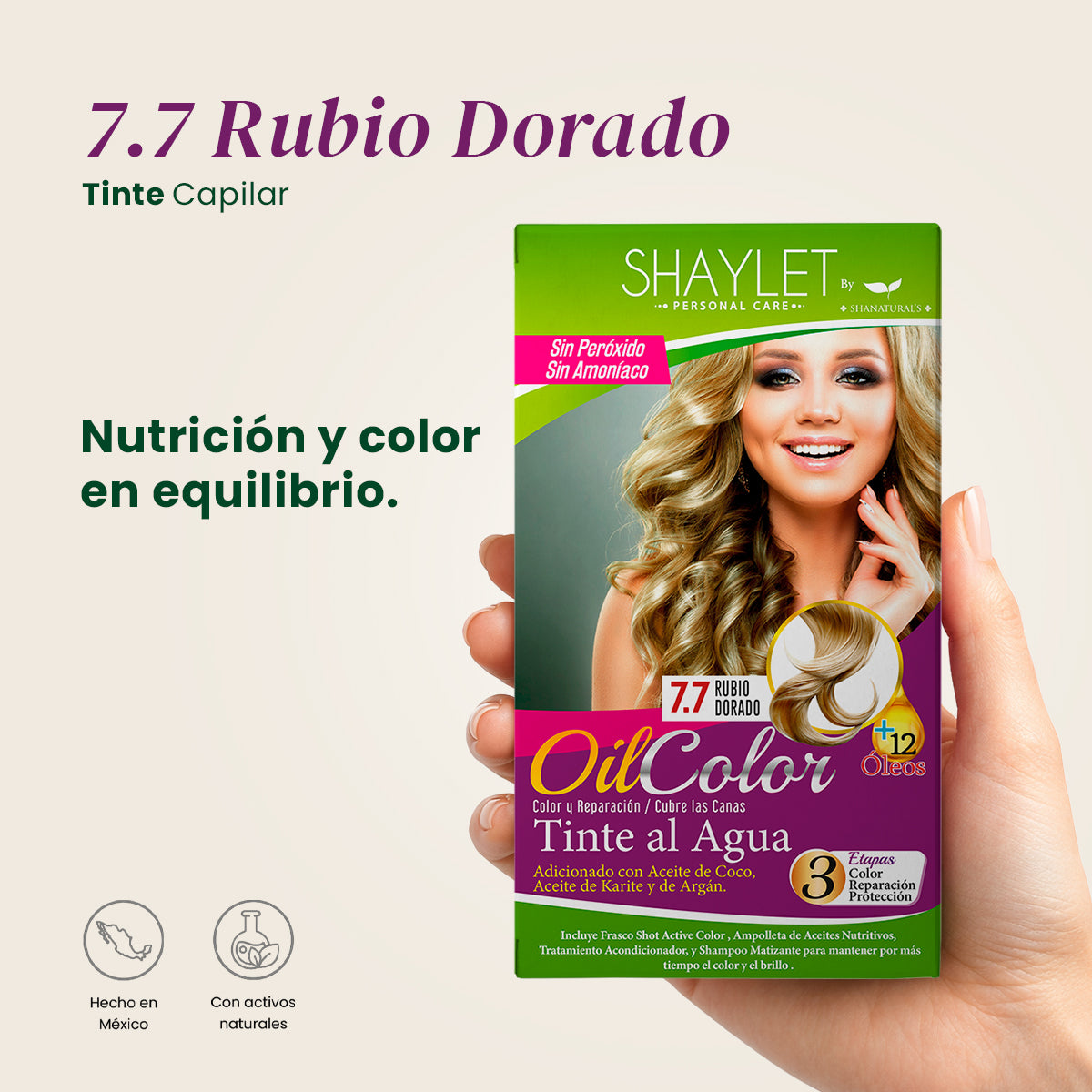 Tinte Color 7.7 Rubio Dorado - Shaylet