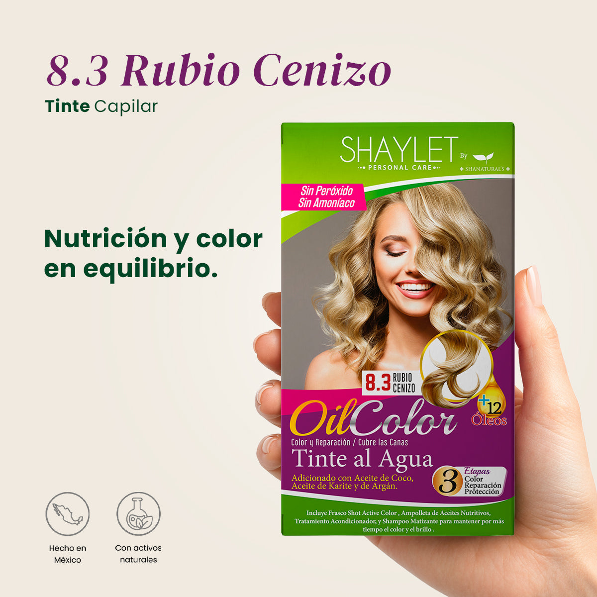 Tinte Color 8.3 Rubio Cenizo - Shaylet