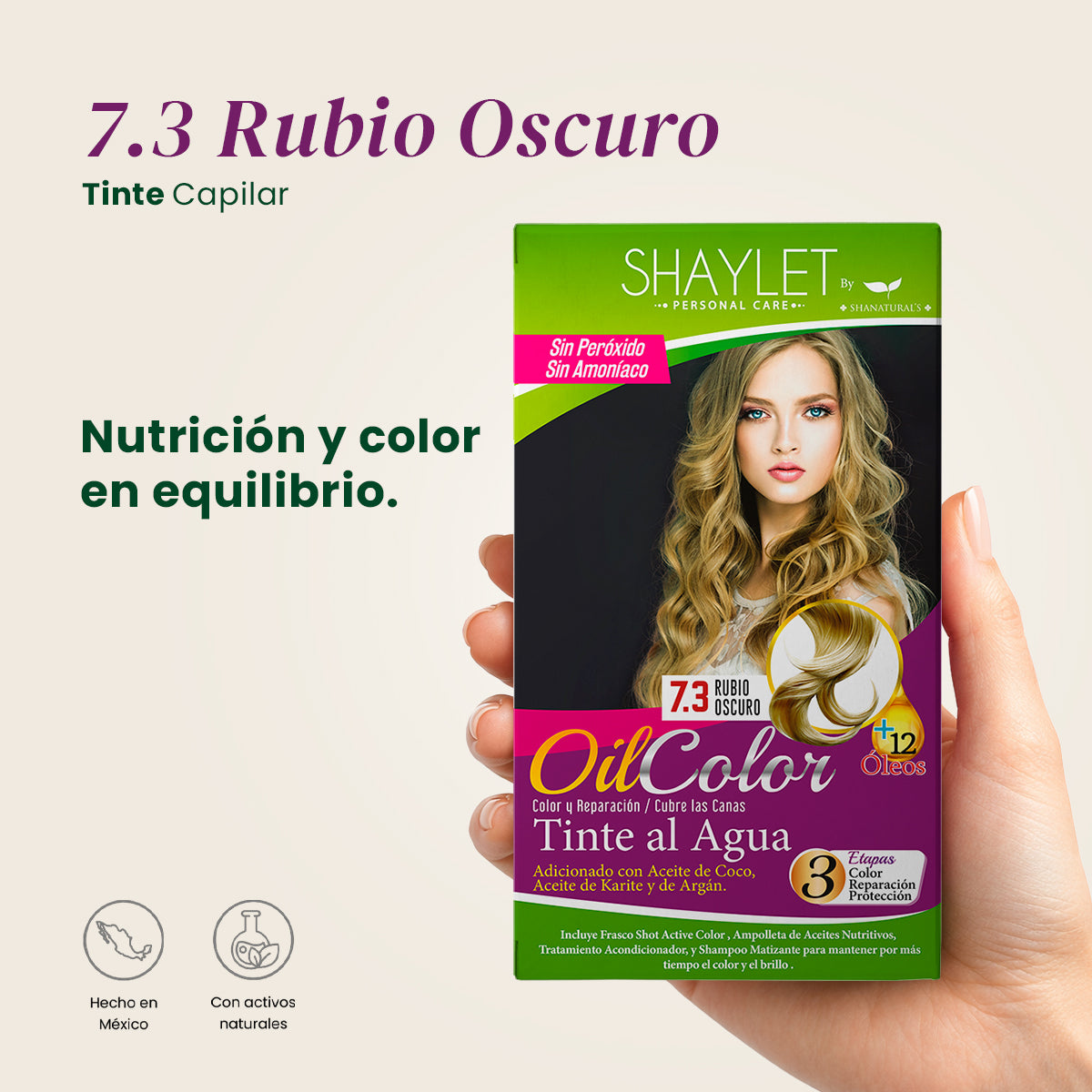 Tinte Color 7.3 Rubio Oscuro - Shaylet