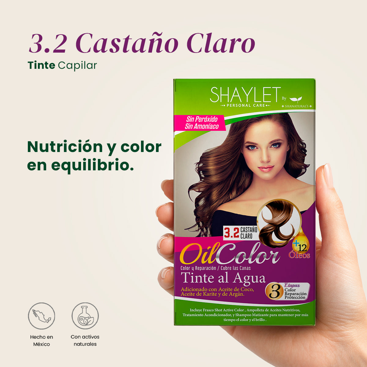 Tinte Color 3.2 Castaño Claro - Shaylet