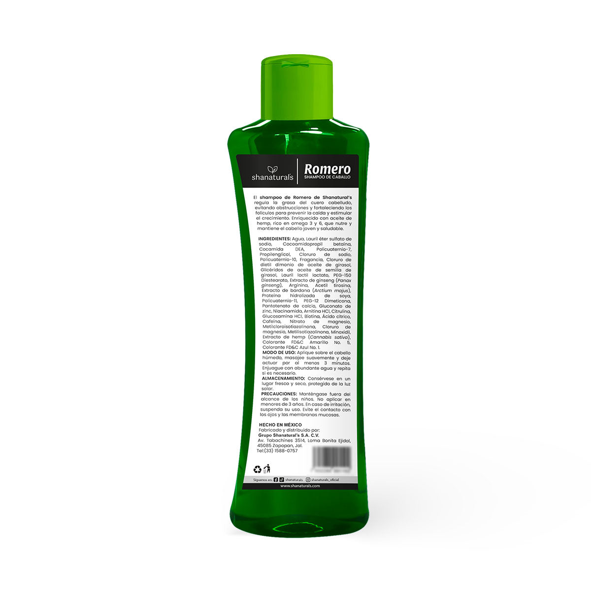 Shampoo Caballo Romero Herbs - Shanatural's