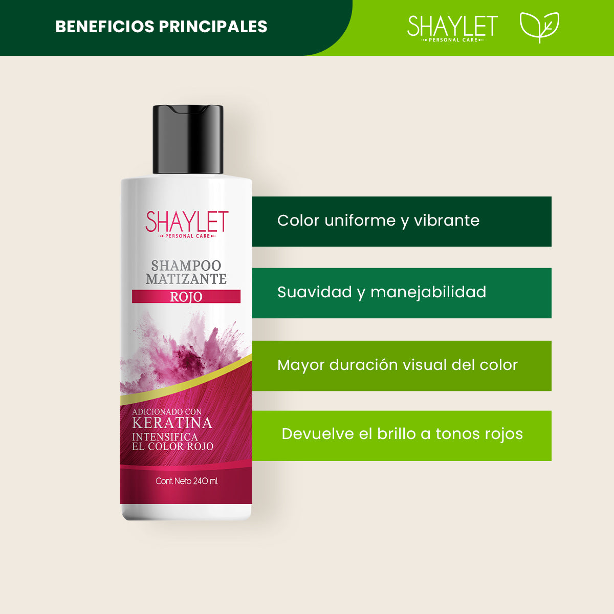 Shampoo Matizante Rojo - Shaylet