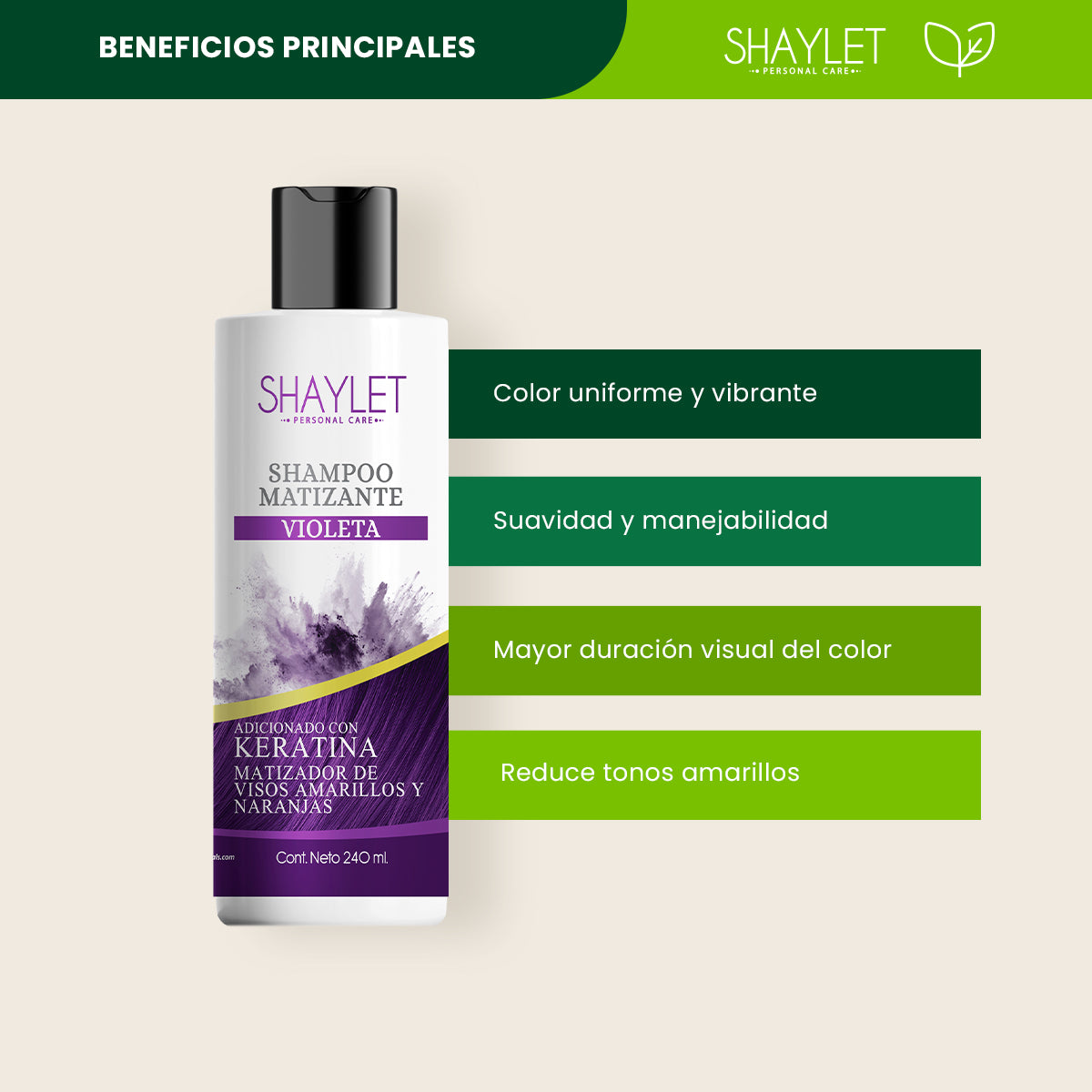 Shampoo Matizante Violeta - Shaylet