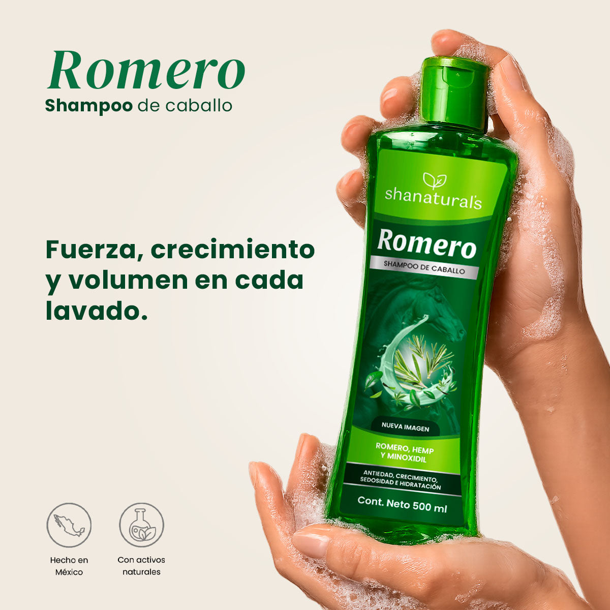 Shampoo Caballo Romero Herbs - Shanatural's
