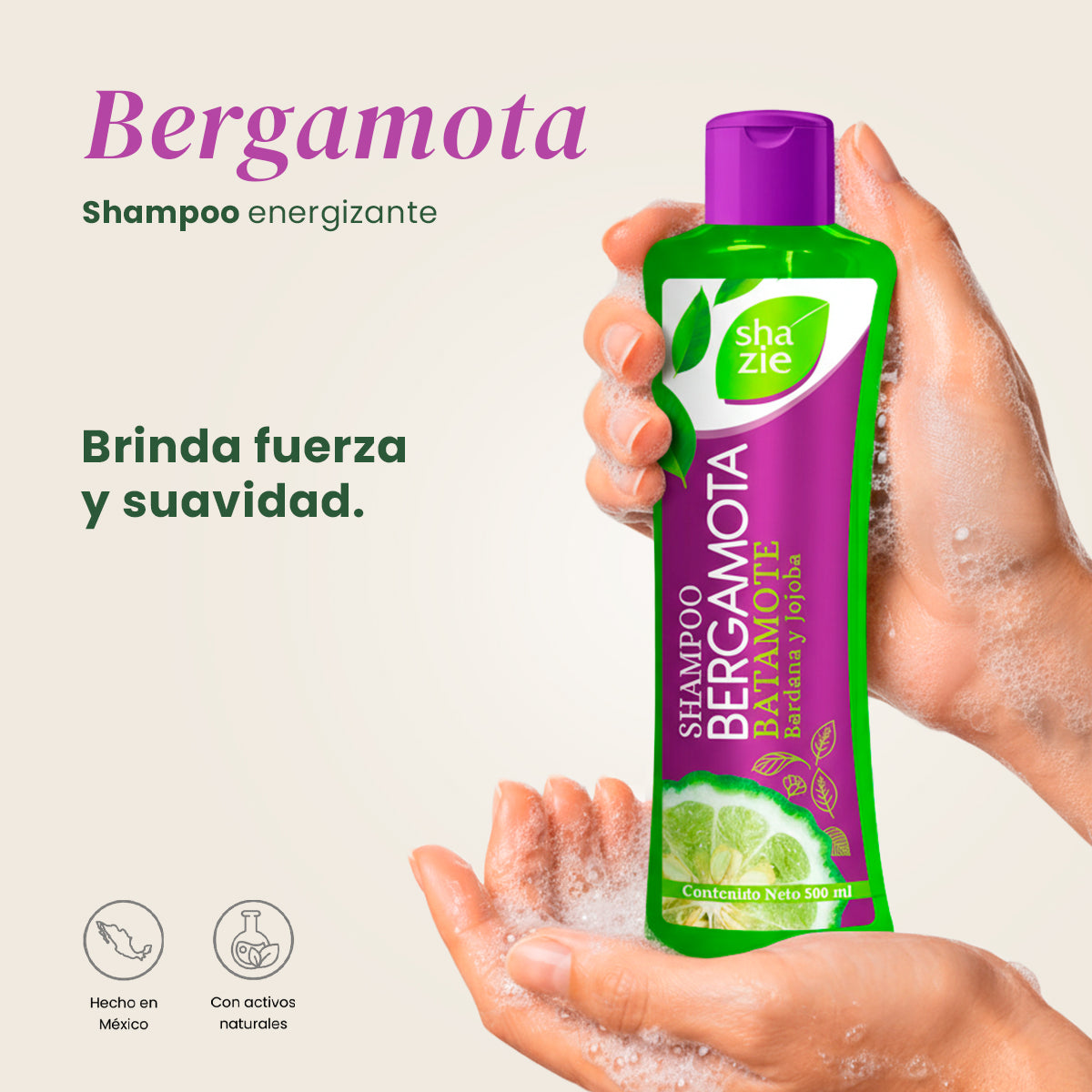 Shampoo Bergamota y Bardaba - Shazie