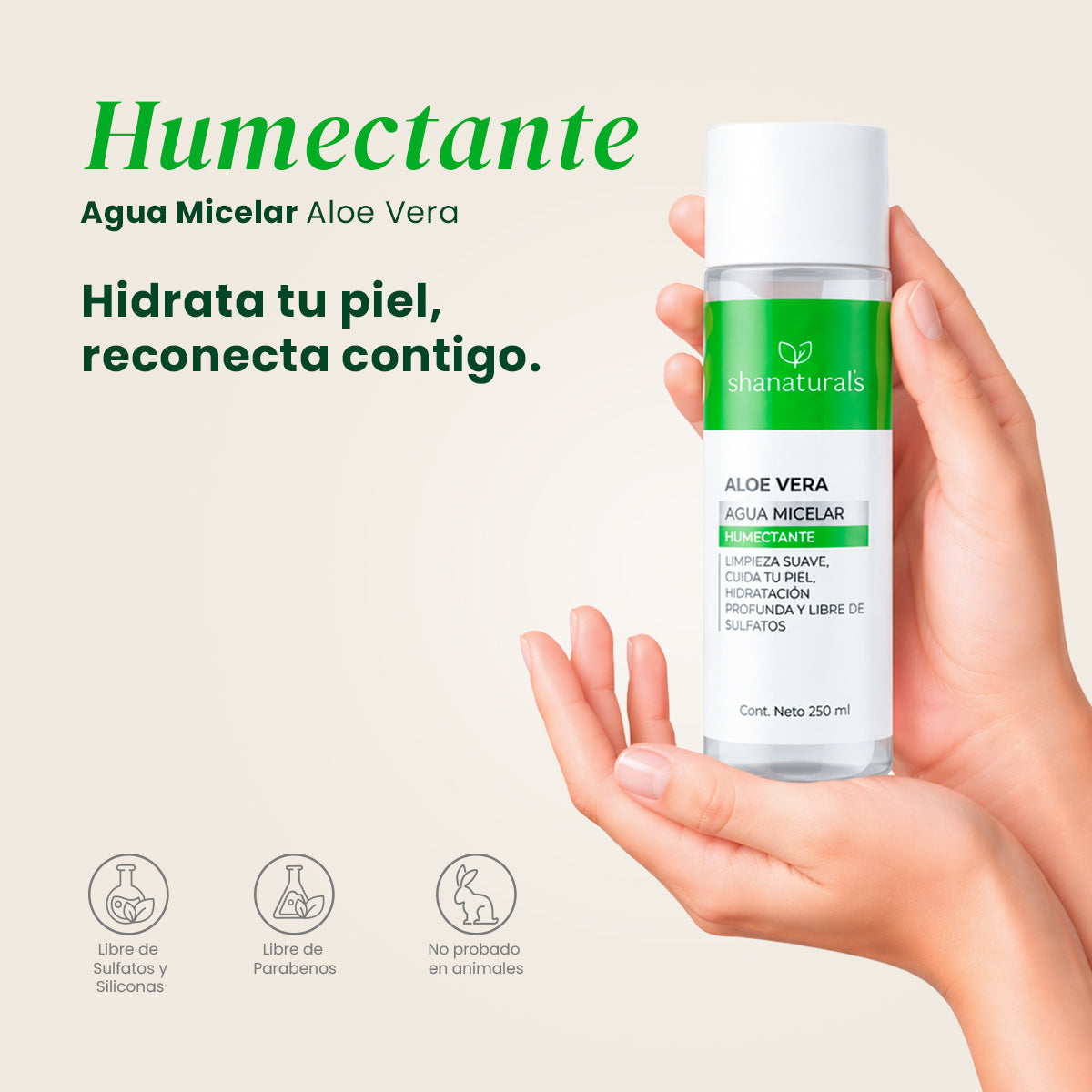 Agua Micelar Humectante - Shanatural's