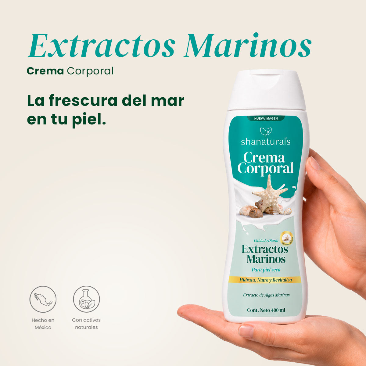 Crema Corporal Extractos Marinos- Shanatural's