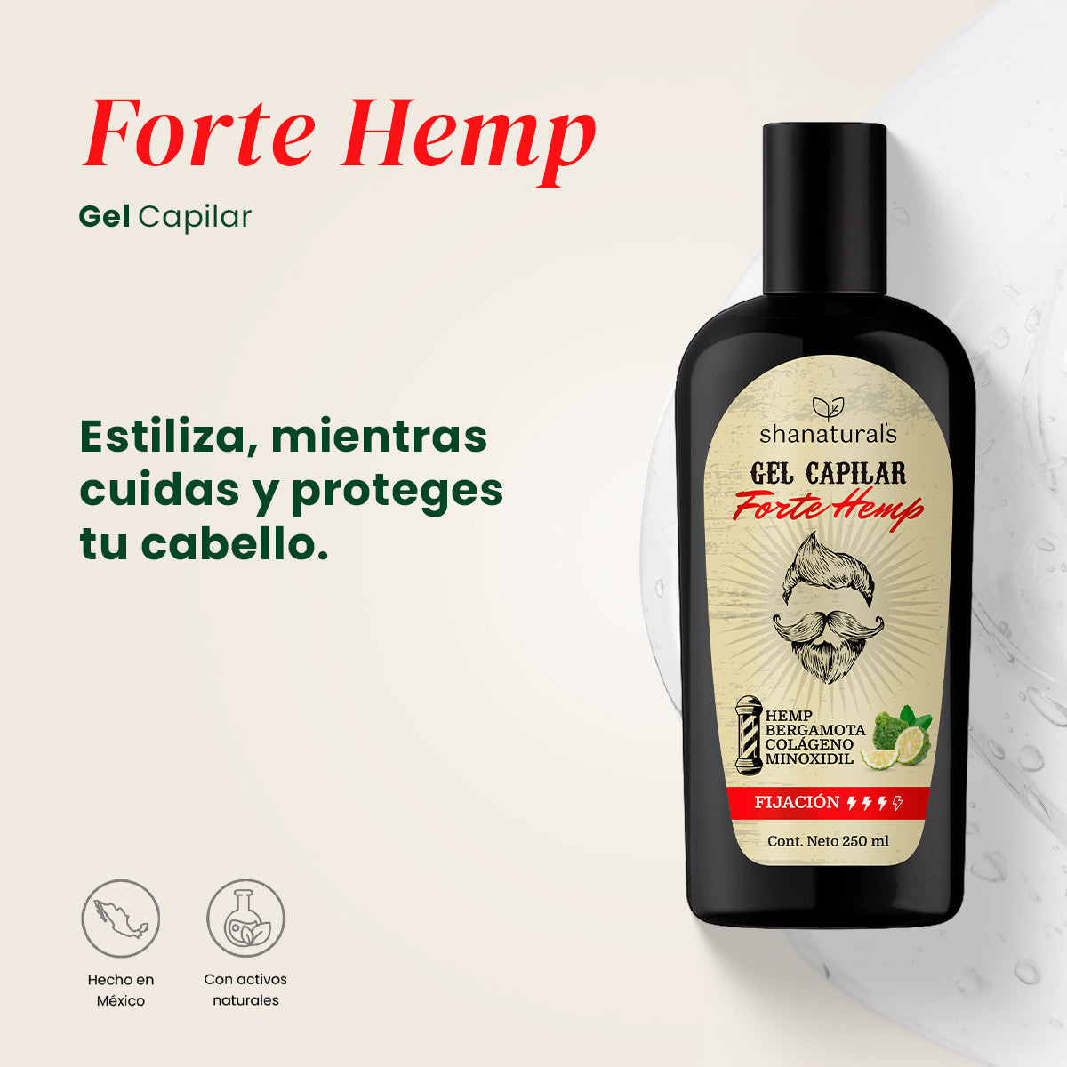 Gel Capilar Forte Hemp - Shanatural's