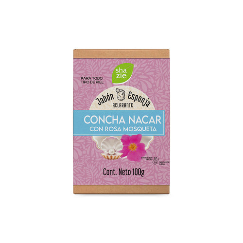 Jabón Esponja Concha Nácar y Rosas - Shanatural's
