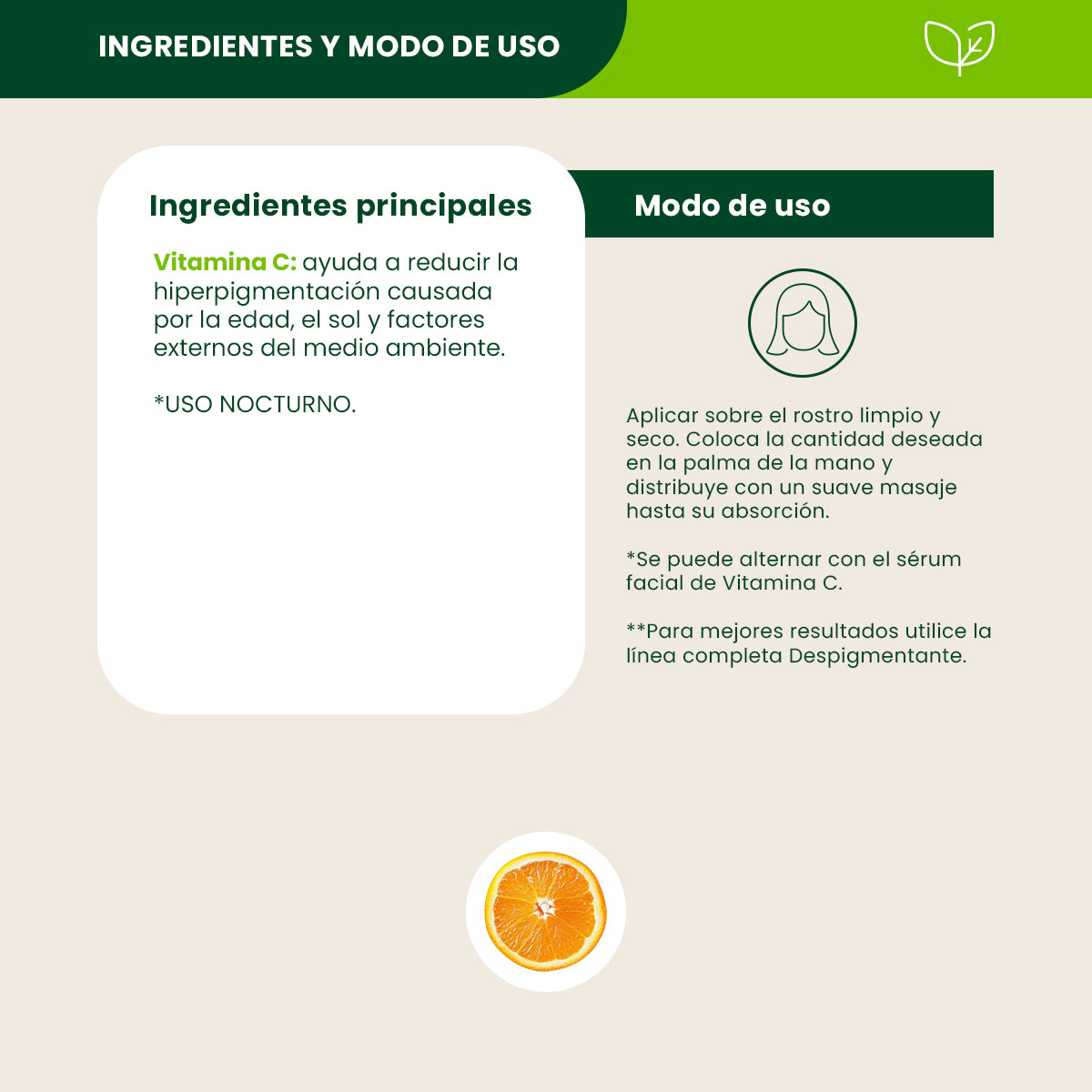 Crema Facial Despigmentante - Shanatural's