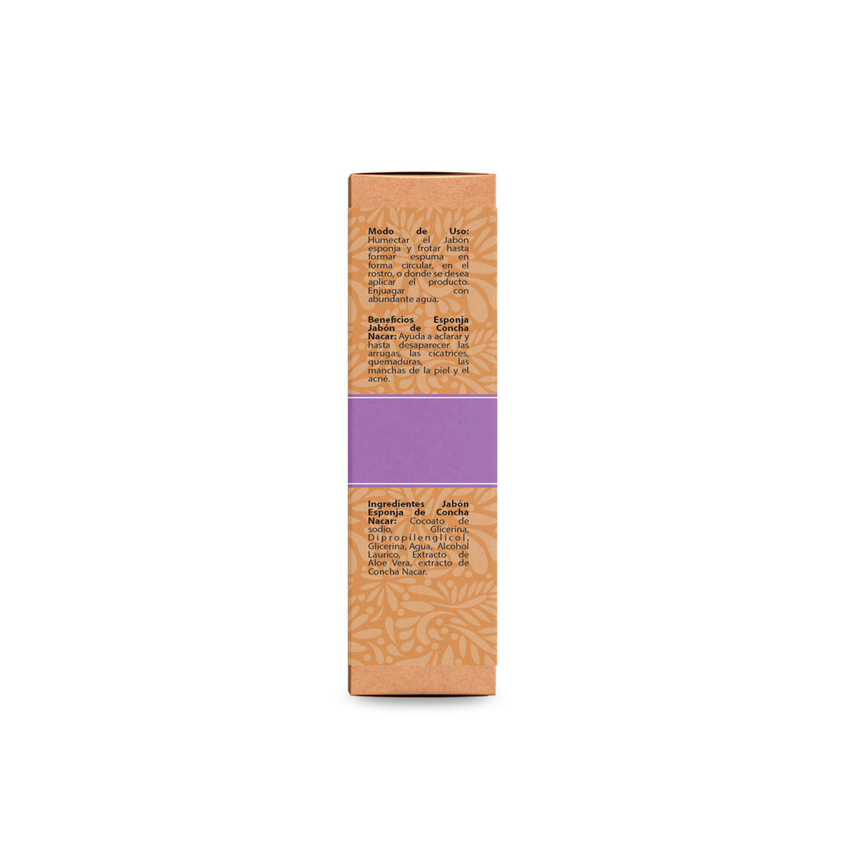 Jabón Artesanal con Esponja Concha Nácar y Aloe Vera 100g