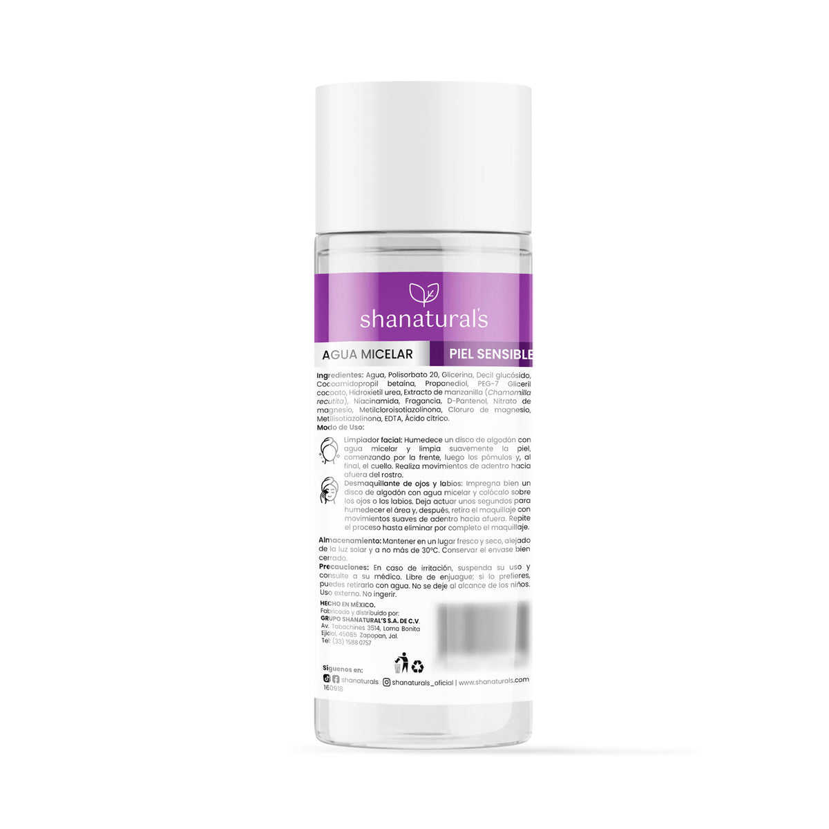 Agua Micelar Piel Sensible Niacimida 250 ml