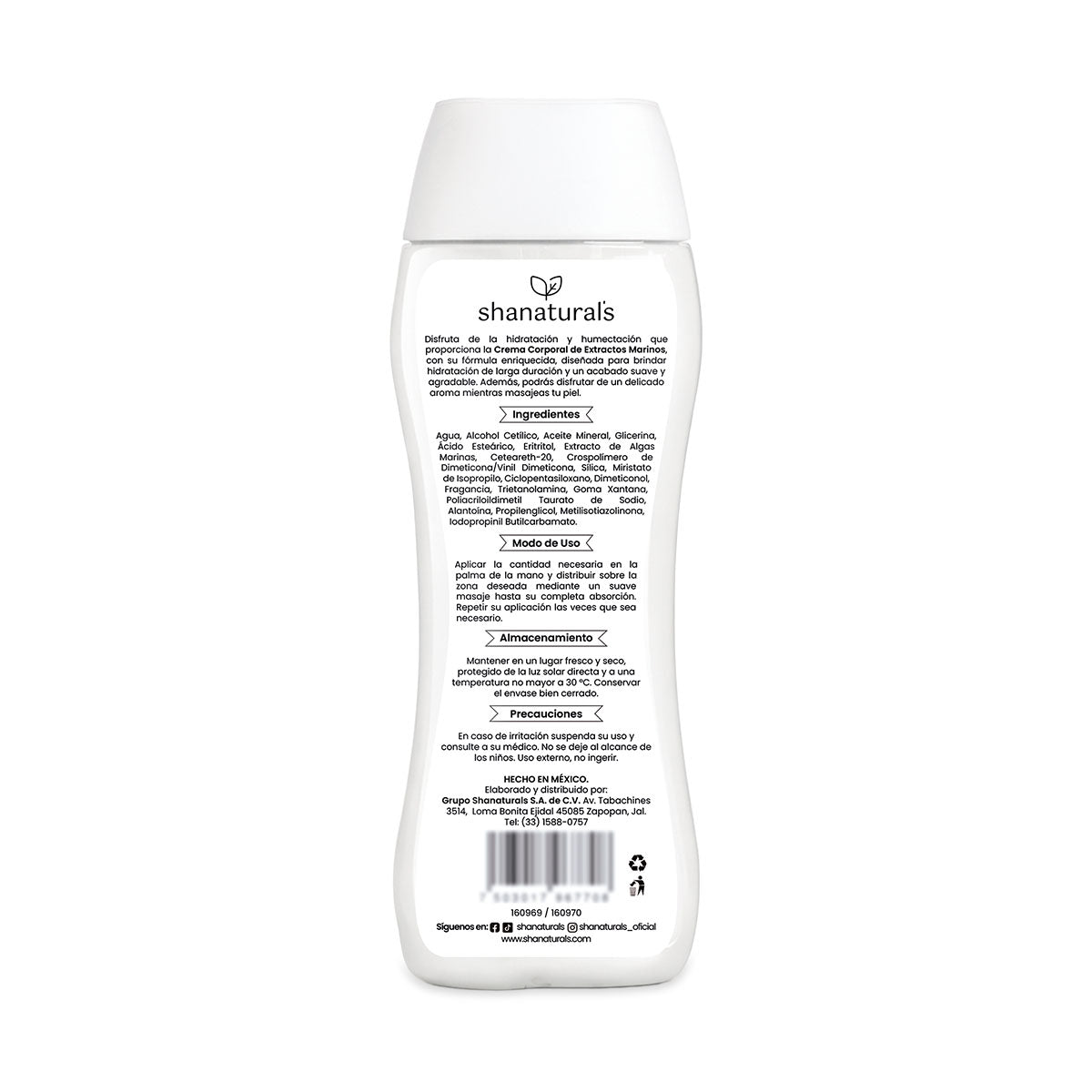 Crema Corporal Extractos Marinos- Shanatural's