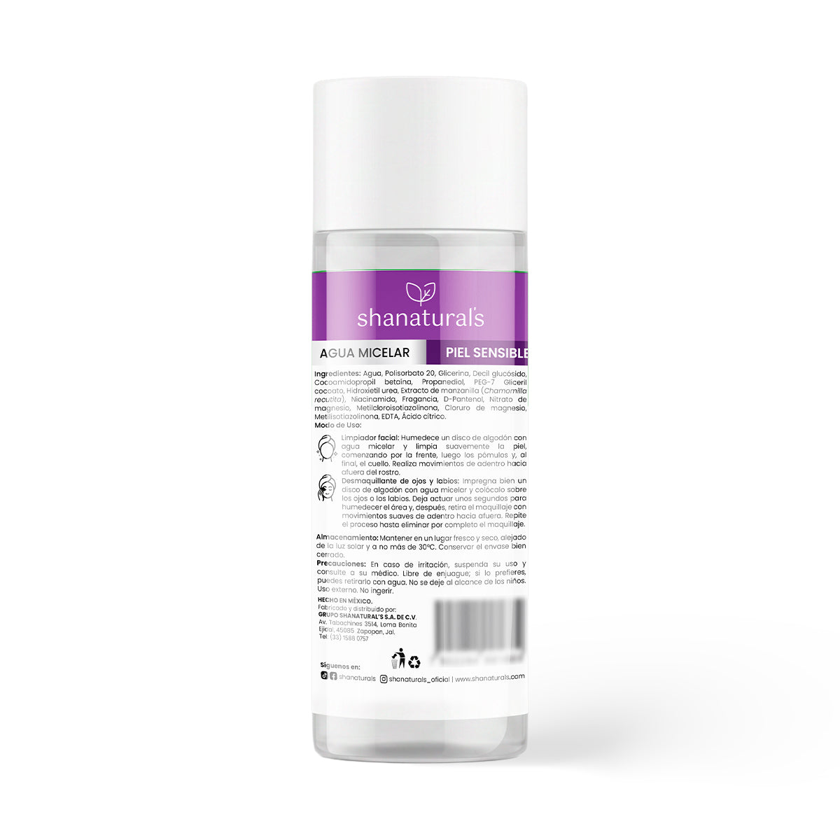 Agua Micelar Piel Sensible - Shanatural's
