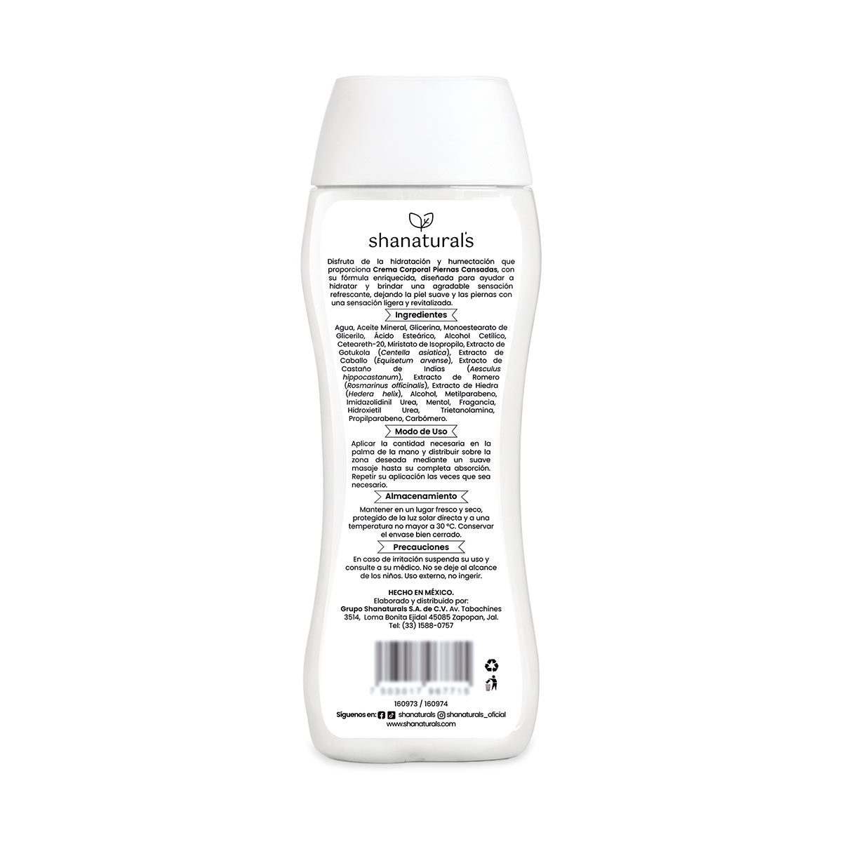 Crema Corporal Piernas Cansadas - Shanatural's