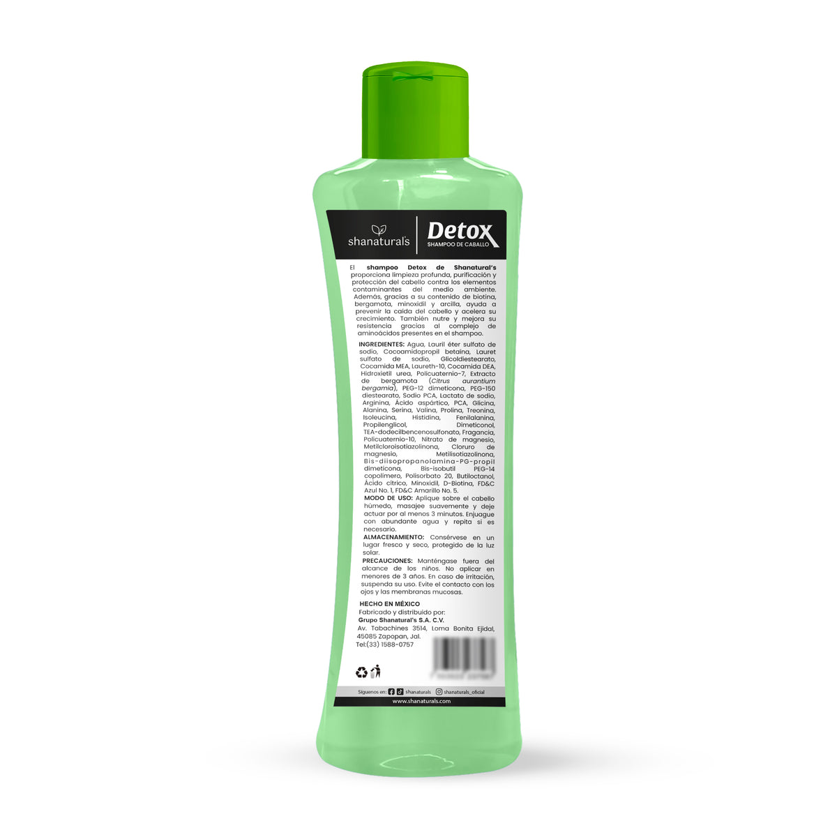 Shampoo de Caballo Detox con Arcilla 500 ml