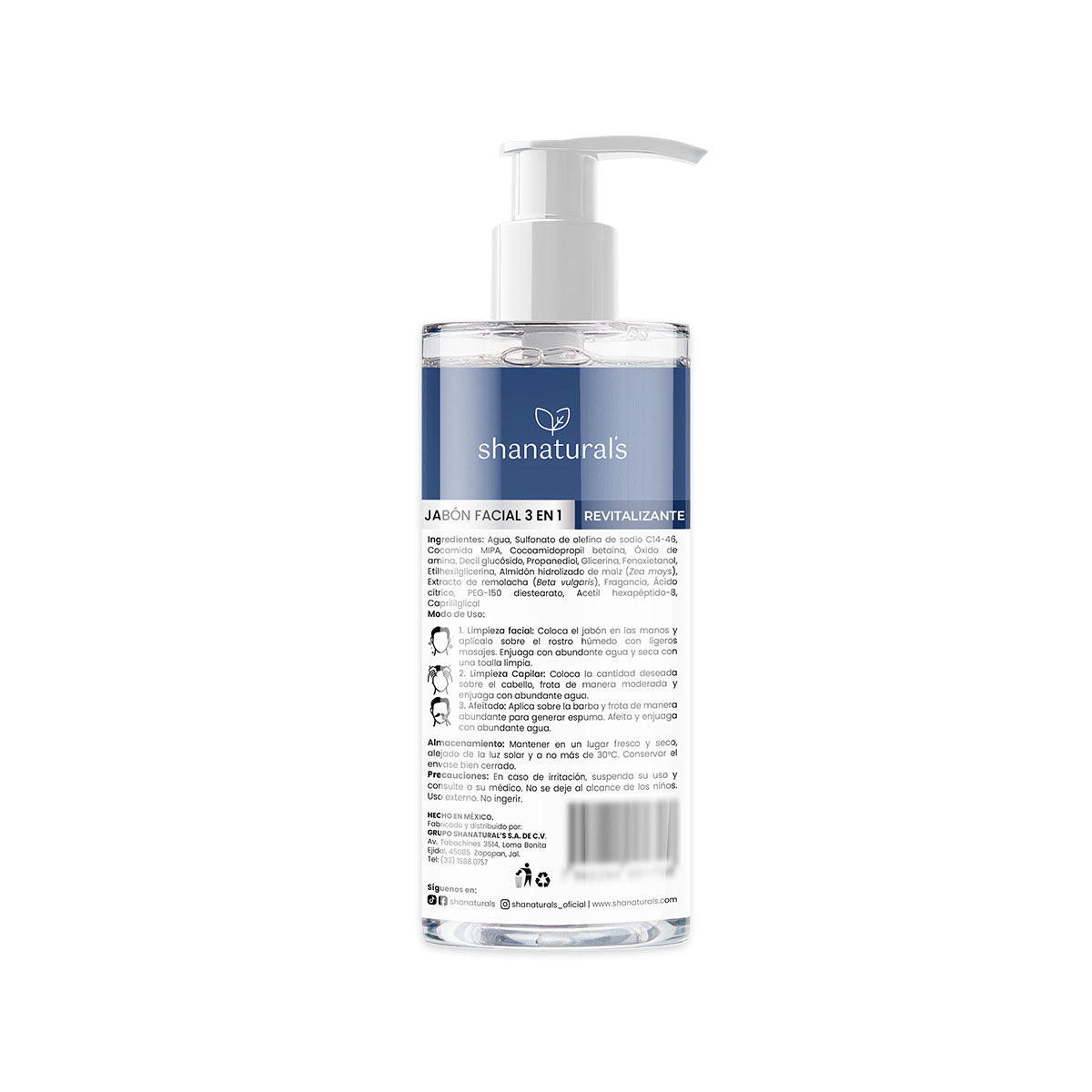 Jabón Facial 3 en 1 For Men Revitalizante - Shanatural's